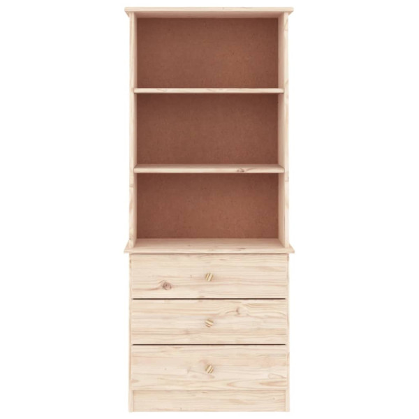 Librería con cajones ALTA madera maciza de pino 60x35x142 cm M 3