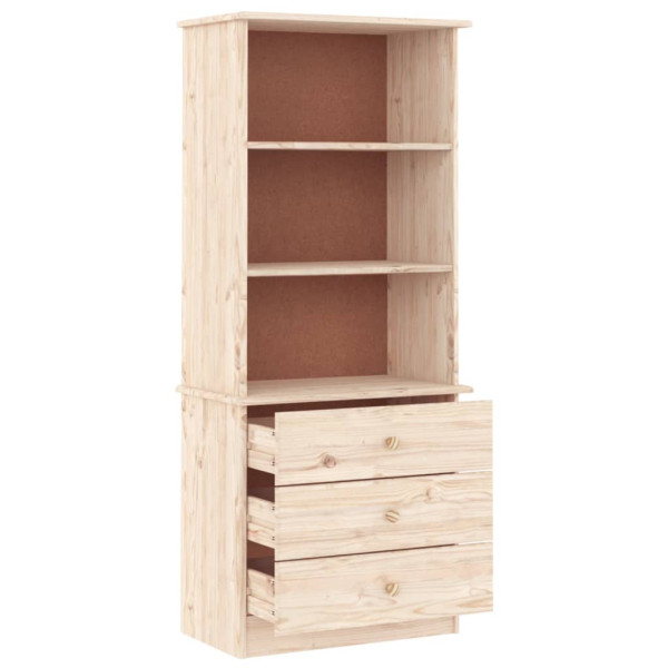 Librería con cajones ALTA madera maciza de pino 60x35x142 cm M 4