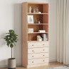 Librería con cajones ALTA madera maciza de pino 77x35x186.5 cm 1
