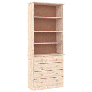 Librería con cajones ALTA madera maciza de pino 77x35x186.5 cm H