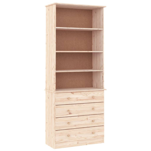 Librería con cajones ALTA madera maciza de pino 77x35x186.5 cm M 2
