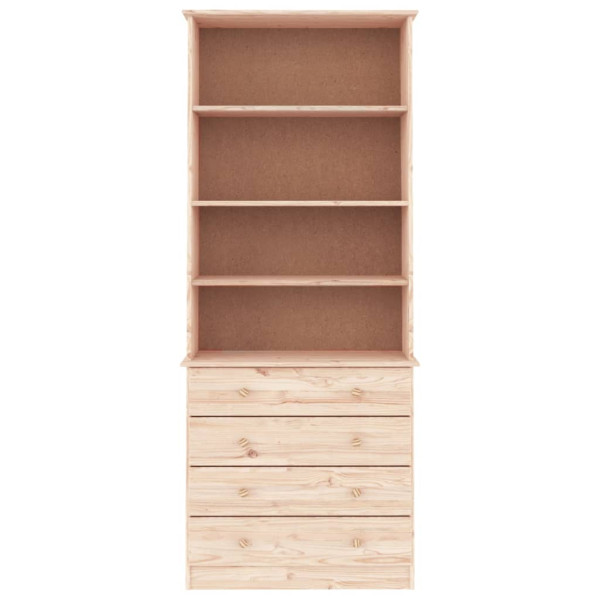 Librería con cajones ALTA madera maciza de pino 77x35x186.5 cm M 3