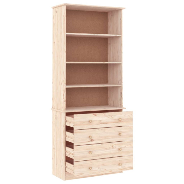 Librería con cajones ALTA madera maciza de pino 77x35x186.5 cm M 4