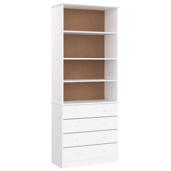 Librería con cajones ALTA madera de pino blanco 77x35x186.5 cm M 4
