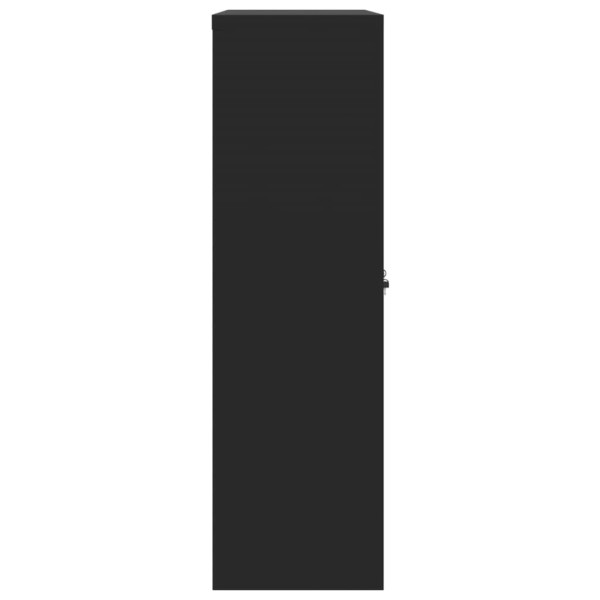 Armario archivador de acero negro 90x40x140 cm M 5