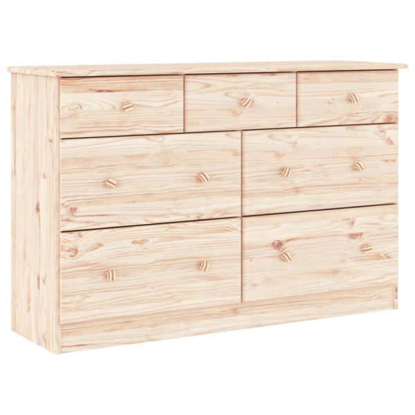Cómoda cajonera ALTA madera maciza pino 112x35x73 cm M 2