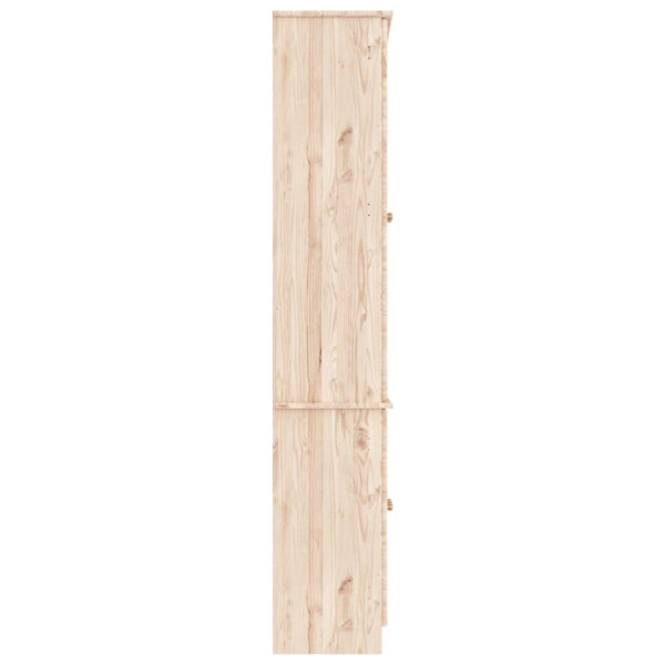 Vitrina de cristal ALTA madera maciza de pino 77x35x186.5 cm M 5