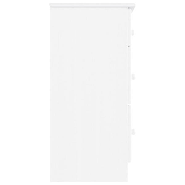 Cómoda ALTA 112x35x73 cm madeira de pinho maciça branco M 5