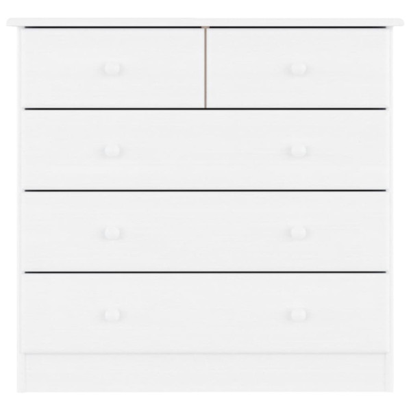 Cómoda cajonera ALTA madera maciza pino blanco 77x35x73 cm M 3