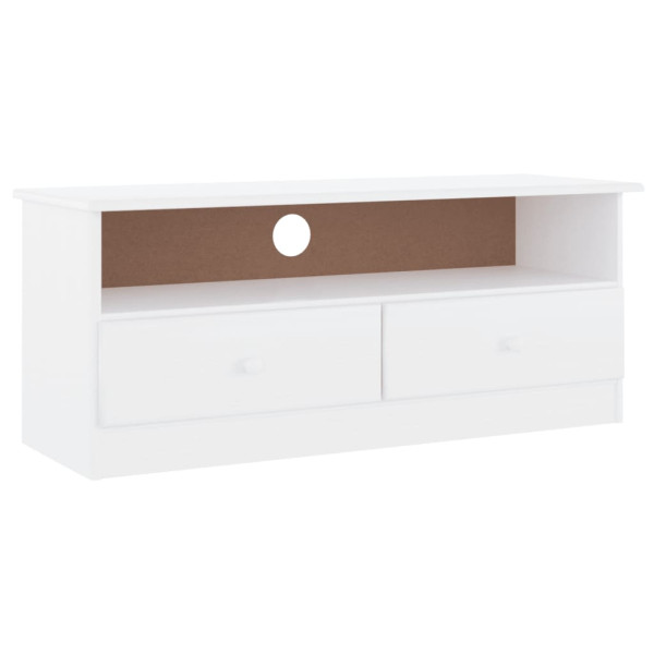 Móvel de TV c/ gavetas ALTA 100x35x41 cm pinho maciço branco M 2