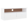 Mueble de TV con cajones ALTA madera de pino blanco 100x35x41cm 2