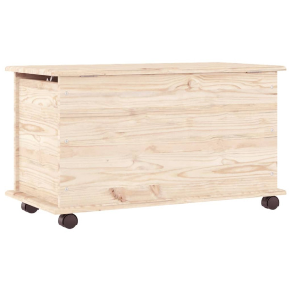 Baúl de almacenaje con ruedas ALTA madera maciza 73x39.5x44 cm M 3