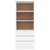 Librería con cajones ALTA madera de pino blanco 60x35x142 cm 3