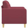 Sillón de tela rojo tinto 60 cm 4