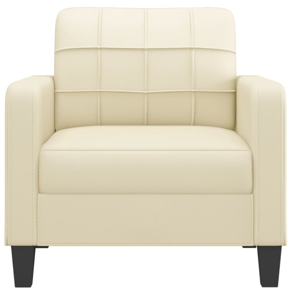 Sillón cuero sintético crema 60 cm M 3