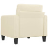 Sillón cuero sintético crema 60 cm 5