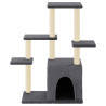 Rascador para gatos con postes de sisal gris oscuro 97.5 cm 3
