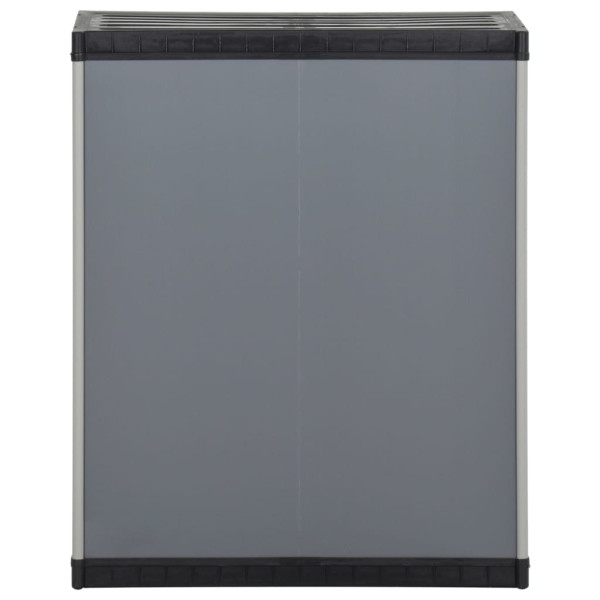 Armario para desechos de jardín PP gris y negro 68x40x85 cm M 5