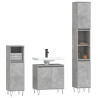 Set de muebles baño 3 pzas madera contrachapada gris hormigón 3