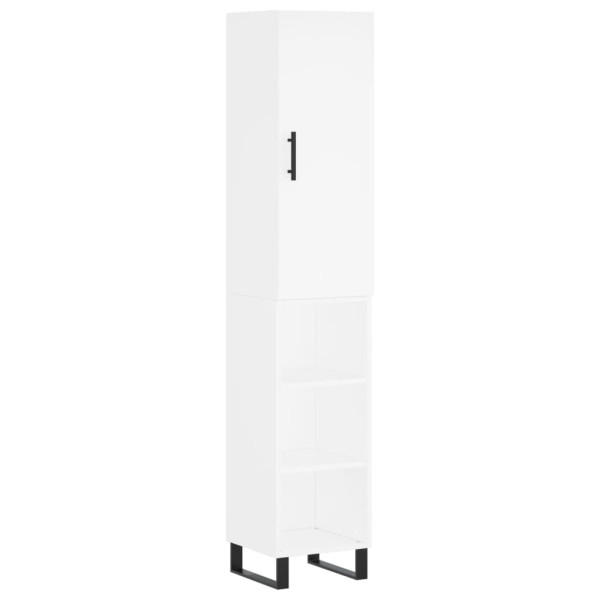 Aparador alto madera contrachapada blanco 34.5x34x180 cm M 2