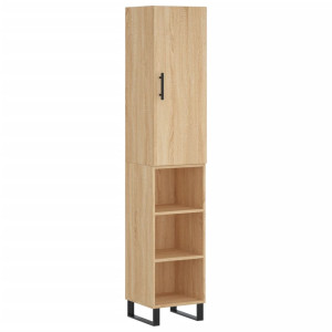 Aparador de madera contrachapada roble Sonoma 34.5x34x180 cm H