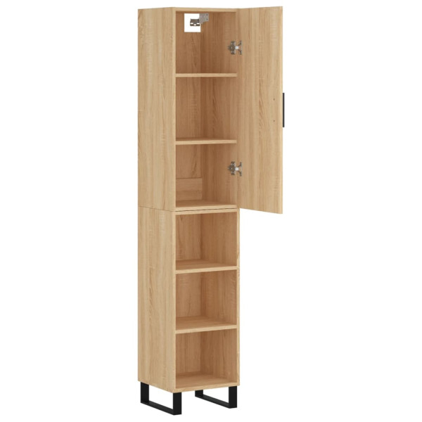 Aparador de madera contrachapada roble Sonoma 34.5x34x180 cm M 4