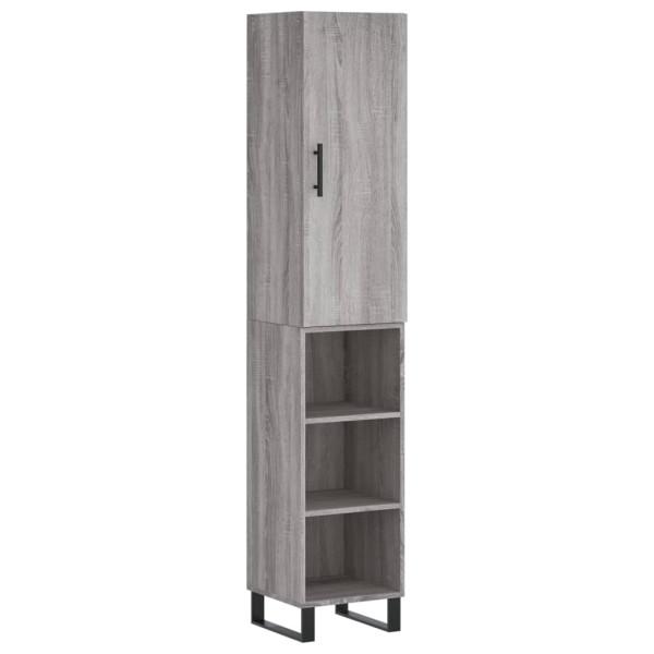 Aparador alto madera contrachapada gris Sonoma 34.5x34x180 cm M 2