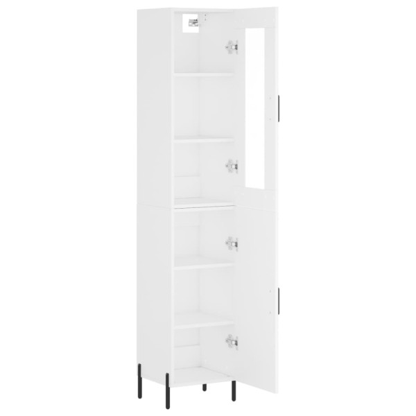 Aparador alto madera contrachapada blanco 34.5x34x180 cm M 4