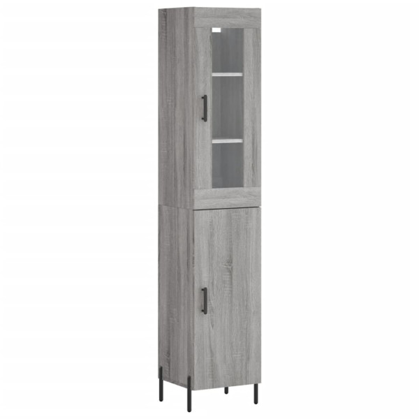 Aparador alto madera contrachapada gris Sonoma 34.5x34x180 cm M 2
