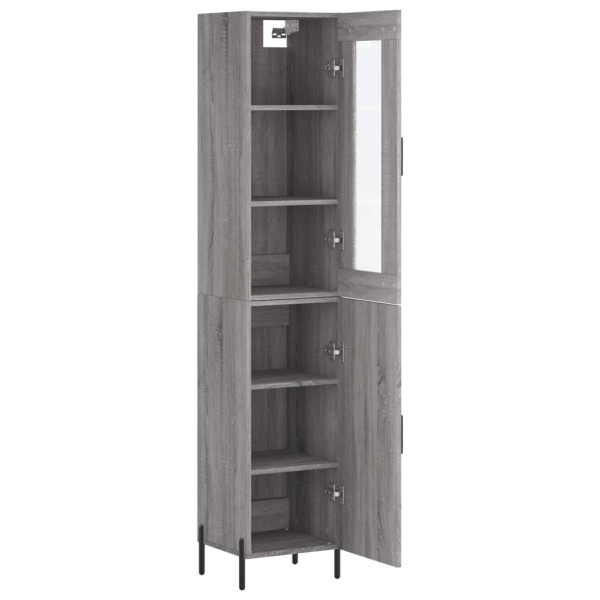 Aparador alto madera contrachapada gris Sonoma 34.5x34x180 cm M 4