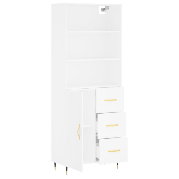 Armário alto 69.5x34x180 cm derivados de madeira branco M 4