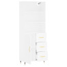 Aparador alto madera contrachapada blanco 69.5x34x180 cm 4