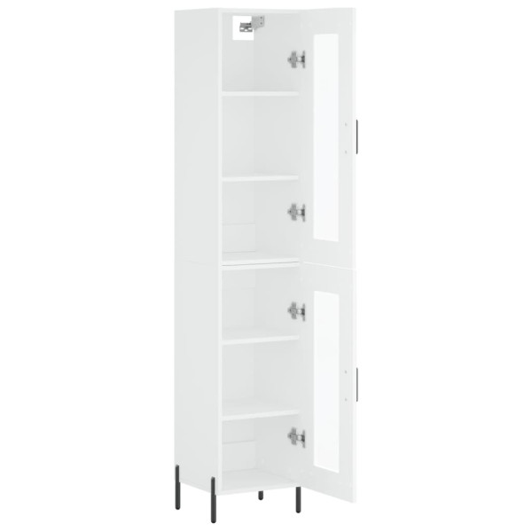 Aparador alto madera contrachapada blanco 34.5x34x180 cm M 4