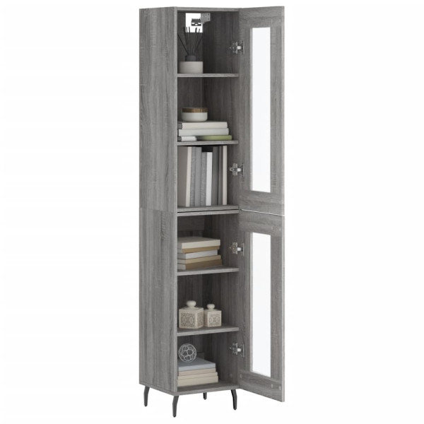Aparador alto madera contrachapada gris Sonoma 34.5x34x180 cm M 3
