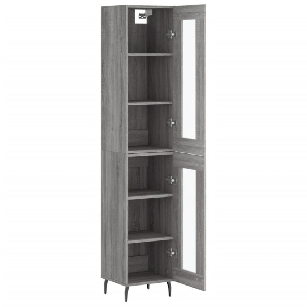 Aparador alto madera contrachapada gris Sonoma 34.5x34x180 cm M 4