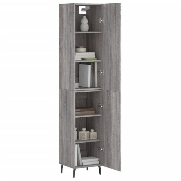 Aparador alto madera contrachapada gris Sonoma 34.5x34x180 cm M 3
