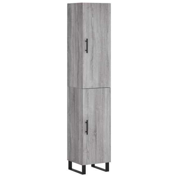 Aparador alto madera contrachapada gris Sonoma 34.5x34x180 cm M 2