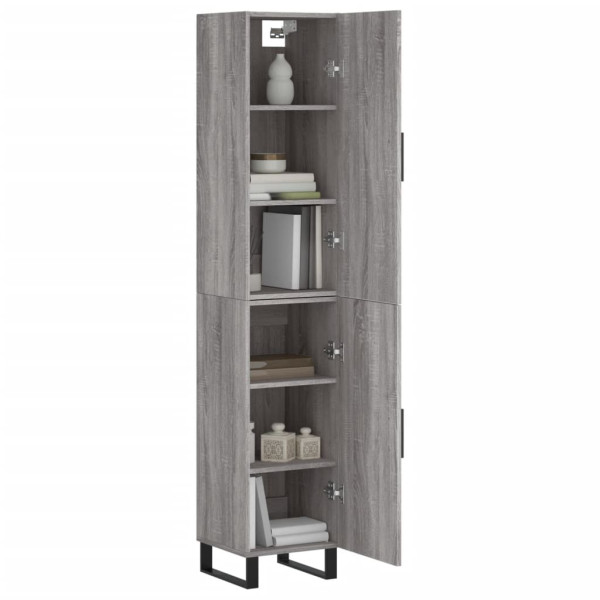 Aparador alto madera contrachapada gris Sonoma 34.5x34x180 cm M 3