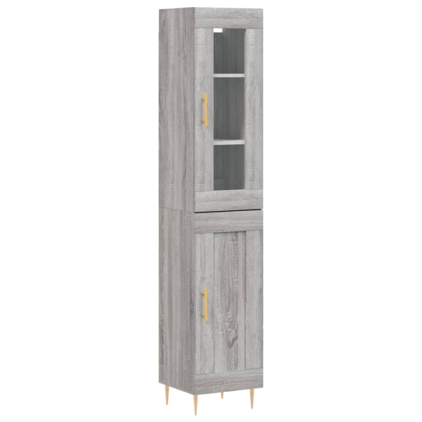 Aparador alto madera contrachapada gris Sonoma 34.5x34x180 cm M 2
