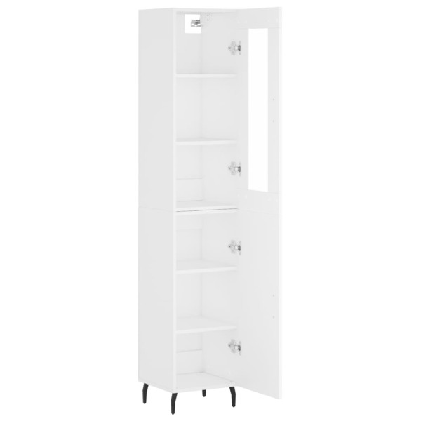Aparador alto madera contrachapada blanco 34.5x34x180 cm M 4