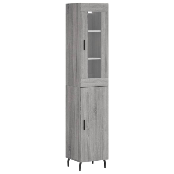Aparador alto madera contrachapada gris Sonoma 34.5x34x180 cm M 2