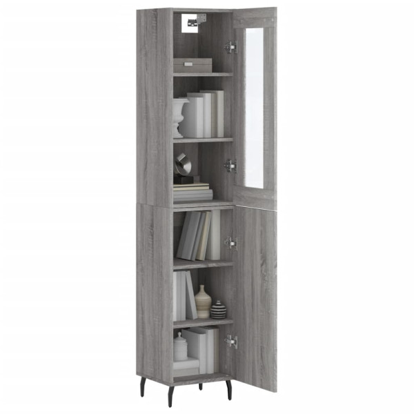 Aparador alto madera contrachapada gris Sonoma 34.5x34x180 cm M 3