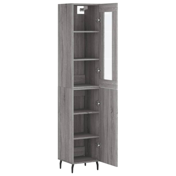 Aparador alto madera contrachapada gris Sonoma 34.5x34x180 cm M 4