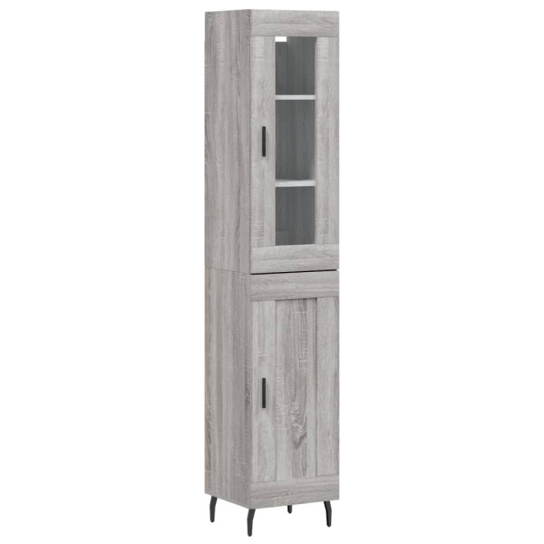 Aparador alto madera contrachapada gris Sonoma 34.5x34x180 cm M 2