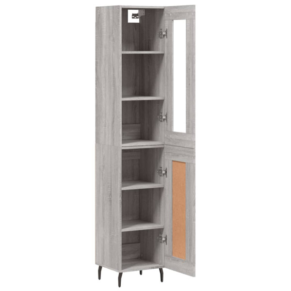Aparador alto madera contrachapada gris Sonoma 34.5x34x180 cm M 4