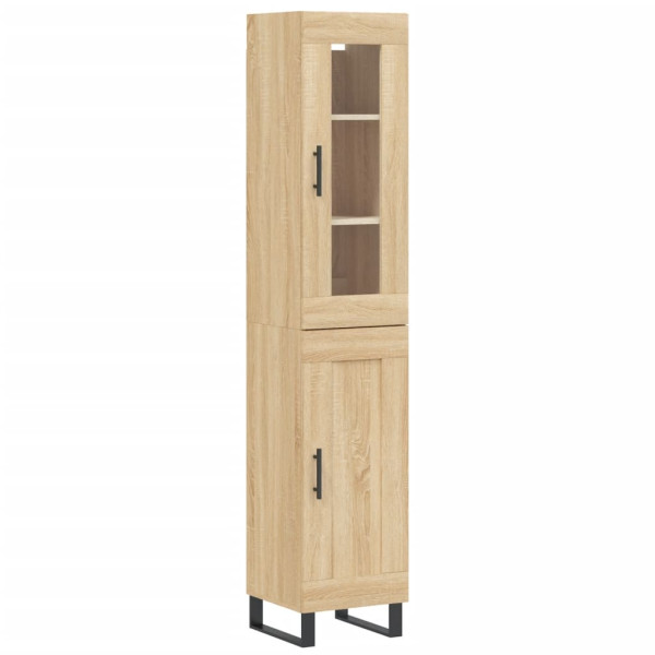Aparador de madera contrachapada roble Sonoma 34.5x34x180 cm M 2