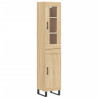 Aparador de madera contrachapada roble Sonoma 34.5x34x180 cm 2