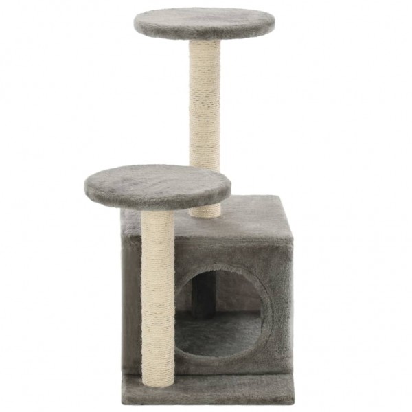 Rascador para gatos con poste rascador de sisal 60 cm gris M 5
