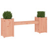 Banco con jardineras madera maciza de abeto Douglas 180x36x63cm 3