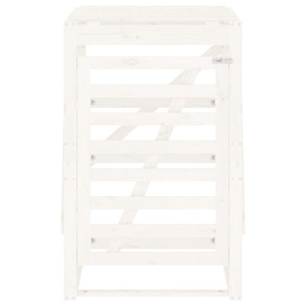 Abrigo para caixote do lixo 84x90x128.5 cm pinho maciço branco M 5